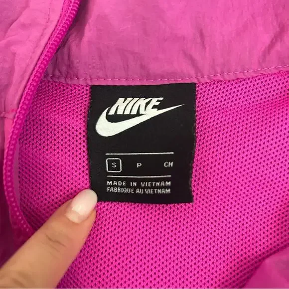 Nike pink pullover windbreaker retro 90s style small - Picture 5 of 7